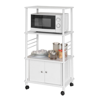 SoBuy | Meuble de cuisine | Meuble de rangement | Meuble micro-ondes Blanc | FRG12-W