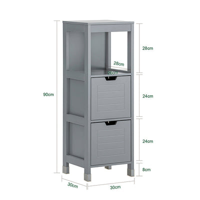 SoBuy | Mobile alto da bagno | Mobile da bagno grigio acciaio | Mobili da bagno stile rustico | FRG127-SG