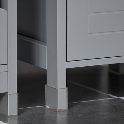 SoBuy | Mobile alto da bagno | Mobile da bagno grigio acciaio | Mobili da bagno stile rustico | FRG127-SG