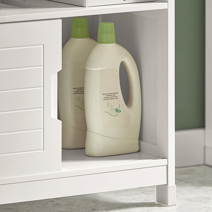 SoBuy | Meuble sous-vasque blanc | Meuble de salle de bain | Meuble de salle de bain de style campagnard | FRG128-W