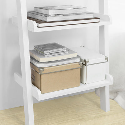SoBuy | Étagère échelle | Étagère décorative blanche | Étagère escalier | FRG17-W