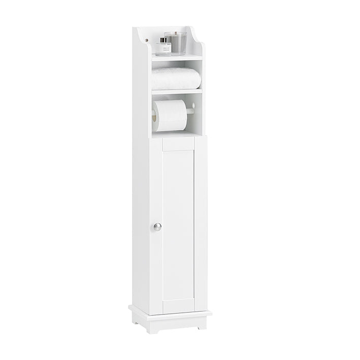 SoBuy | Porte-papier toilette | Rangement pour papier toilette | Meuble de salle de bain blanc | FRG177-W 