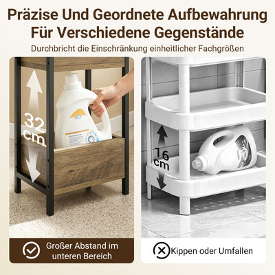 SoBuy | Badezimmerschrank mit 4 stabilen Regalen | Nischenregal 20cm | FRG226-H-F