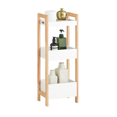 Prévente | SoBuy | Étagère de salle de bain | Petite étagère | Étagère de rangement blanche | FRG226-WN