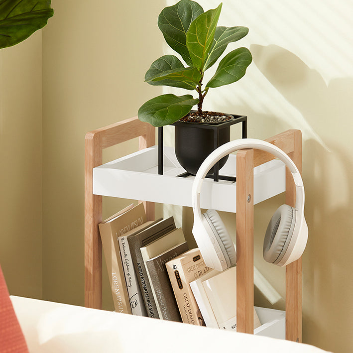 Prévente | SoBuy | Étagère de salle de bain | Petite étagère | Étagère de rangement blanche | FRG226-WN