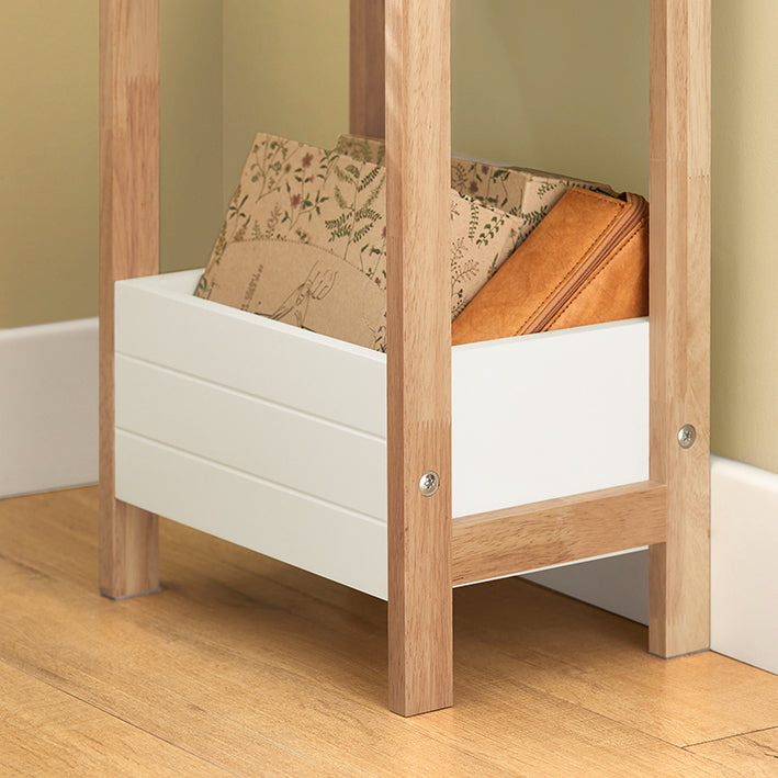 Prévente | SoBuy | Étagère de salle de bain | Petite étagère | Étagère de rangement blanche | FRG226-WN