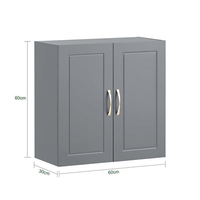 SoBuy | Armadietto da parete | Mobiletto pensile | Mobiletto da bagno grigio | Armadietto dei medicinali | FRG231-DG