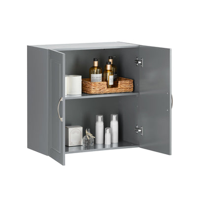 SoBuy | Armadietto da parete | Mobiletto pensile | Mobiletto da bagno grigio | Armadietto dei medicinali | FRG231-DG