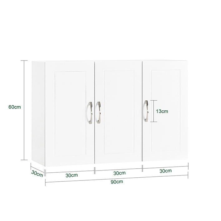 SoBuy | Armoire murale à 2 portes | Meuble de salle de bain | Meuble mural | Blanc | FRG231-LW