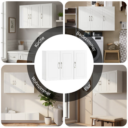 SoBuy | Armoire murale à 2 portes | Meuble de salle de bain | Meuble mural | Blanc | FRG231-LW