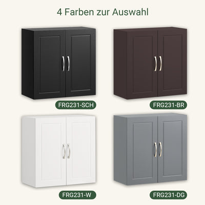 SoBuy | Armoire murale de salle de bain | Armoire suspendue | Armoire de salle de bain blanche | FRG231-W
