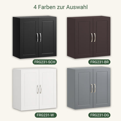 SoBuy | Wandschrank Bad | Hängeschrank | Badschrank Weiß | FRG231-W