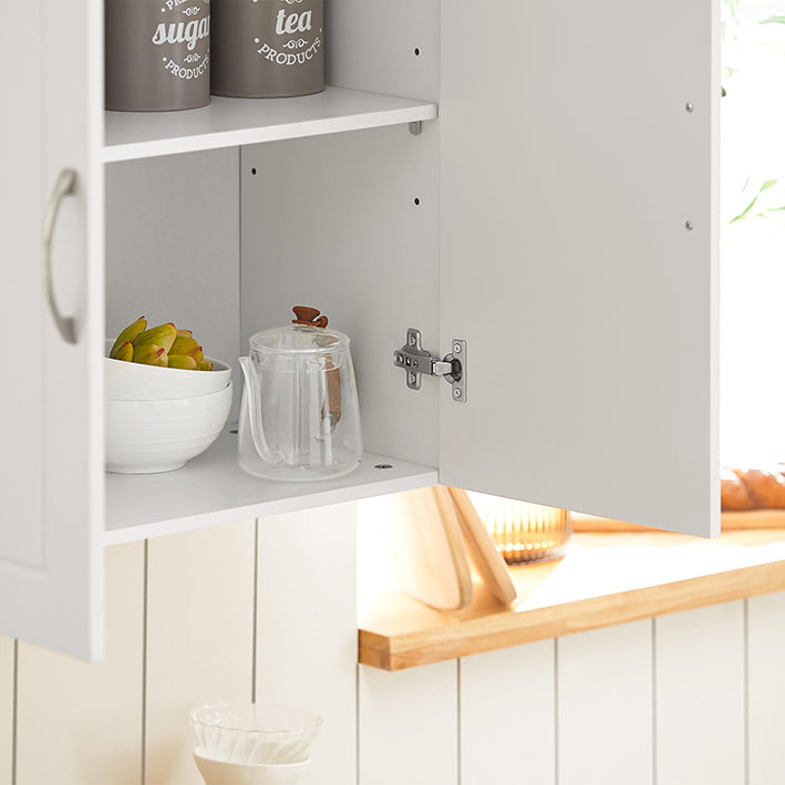 SoBuy | Pensile da Bagno | Armadietto da Muro | Mobiletto Bagno Bianco | FRG231-W