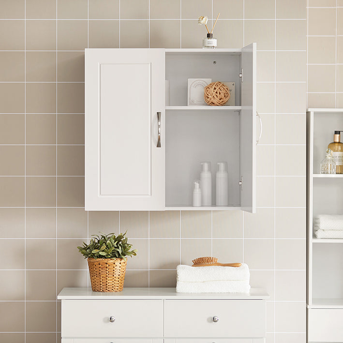 SoBuy | Pensile da Bagno | Armadietto da Muro | Mobiletto Bagno Bianco | FRG231-W