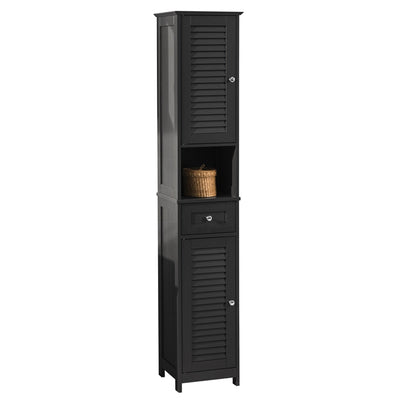 SoBuy | Colonna da bagno | Armadietto da bagno | Scaffale da bagno grigio | FRG236-DG