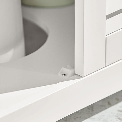SoBuy | Meuble sous lavabo | Meuble bas de salle de bain blanc | FRG237-II-W