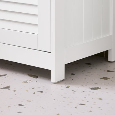 SoBuy | Meuble-lavabo | Armoire de salle de bain | Blanc/Naturel | FRG237-WN 