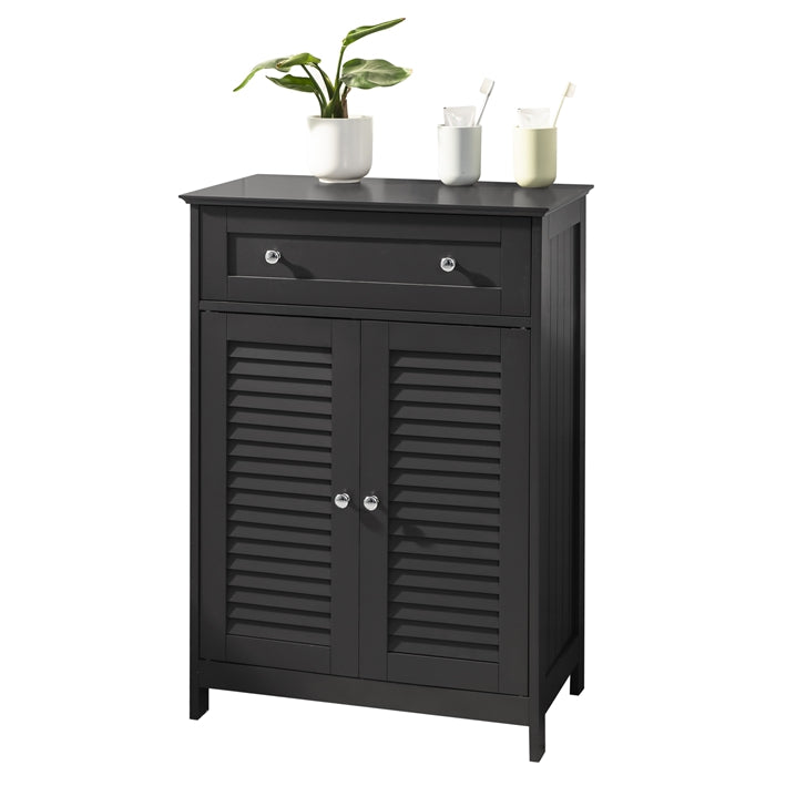 SoBuy | Mobiletto da bagno | Armadietto da bagno | Credenza grigio scuro | FRG238-DG