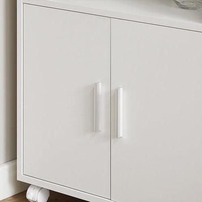 SoBuy | Getränkewagen | Küchenschrank | Mikrowellenschrank Weiß | FRG241-W