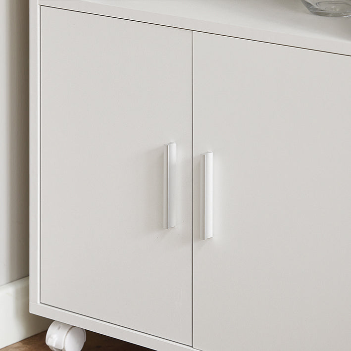 SoBuy | Getränkewagen | Küchenschrank | Mikrowellenschrank Weiß | FRG241-W