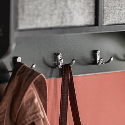 SoBuy | Porte-manteau mural | Crochets pour manteaux | Porte-manteau d'entrée noir | FRG282-SCH