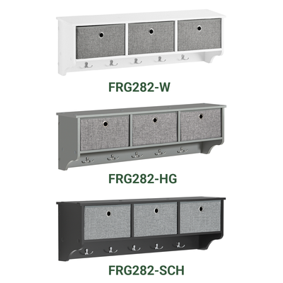 SoBuy | Appendiabiti da parete | Ganci appendiabiti | Appendiabiti da ingresso Nero | FRG282-SCH