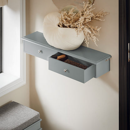 SoBuy | Étagère flottante | Tiroir suspendu | Étagère murale | Gris clair | FRG43-HG