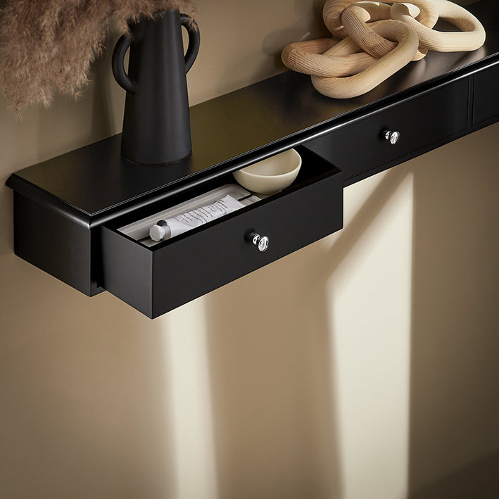 Prévente | SoBuy | Étagère flottante | Tiroir mural | Armoire suspendue | Étagère murale | Noir | FRG43-L-SCH