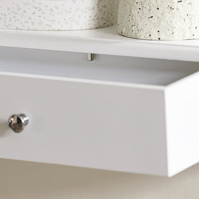 SoBuy | Étagère flottante | Tiroir mural | Étagère murale blanche | FRG43-L-W