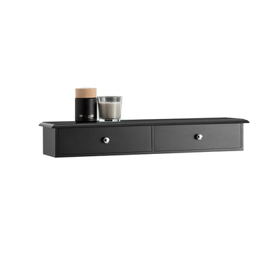 SoBuy | Mensola sospesa | Armadietto da parete | Cassetto sospeso | Scaffale a muro | Nero | FRG43-SCH