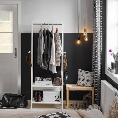 SoBuy | Porte-vêtements | Portant à vêtements | Tringle à vêtements blanc | FRG59-W