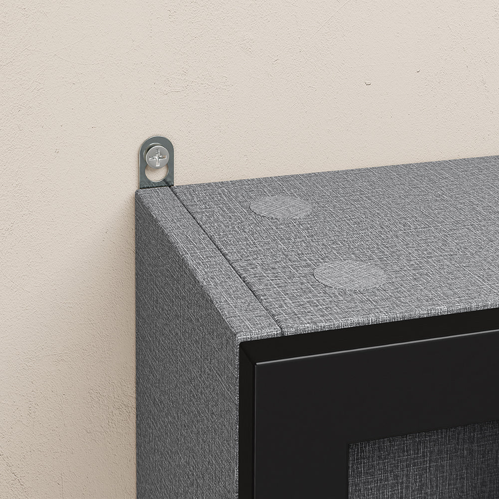 SoBuy | Wandschrank hängend schmal mit 2 Türen Dunkelgrau | FSB113-H-DG