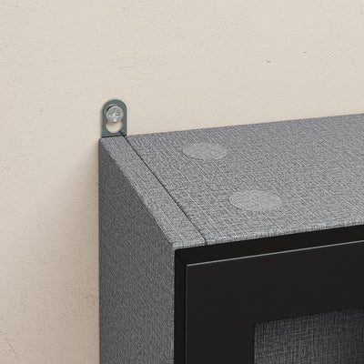 SoBuy | Wandschrank hängend schmal mit 2 Türen Dunkelgrau | FSB113-H-DG