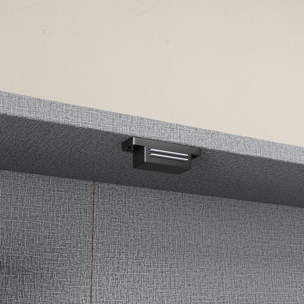 SoBuy | Wandschrank hängend schmal mit 2 Türen Dunkelgrau | FSB113-H-DG