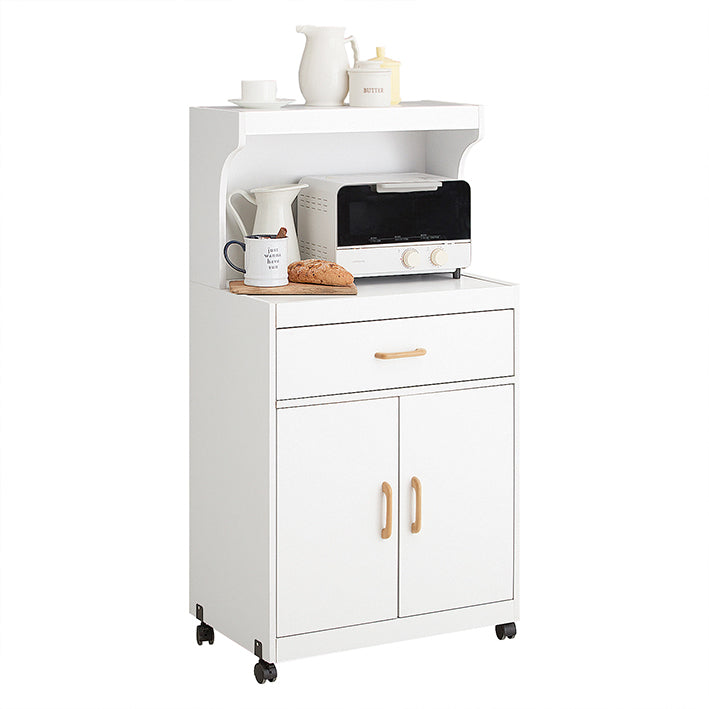 SoBuy | Meuble micro-ondes | Meuble de cuisine | Commode de cuisine blanche | FSB12-W 