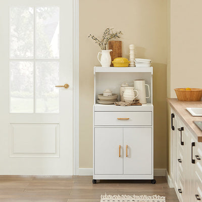 SoBuy | Meuble de Cuisine | Meuble Micro-ondes | Buffet de Cuisine Blanc | FSB12-W