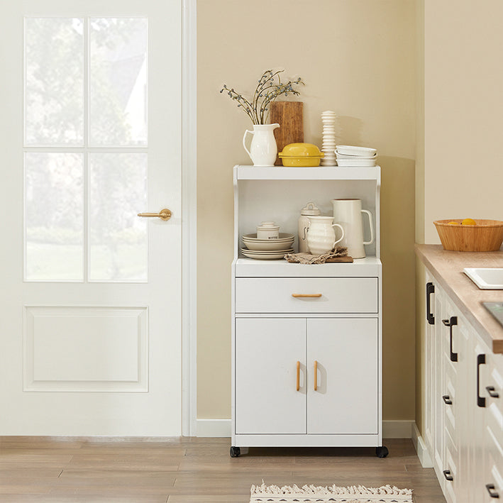 SoBuy | Mobile microonde | Armadietto da cucina | Credenza da cucina bianca | FSB12-W