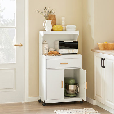 SoBuy | Mikrowellenschrank | Küchenschrank | Küchenkommode Weiß | FSB12-W