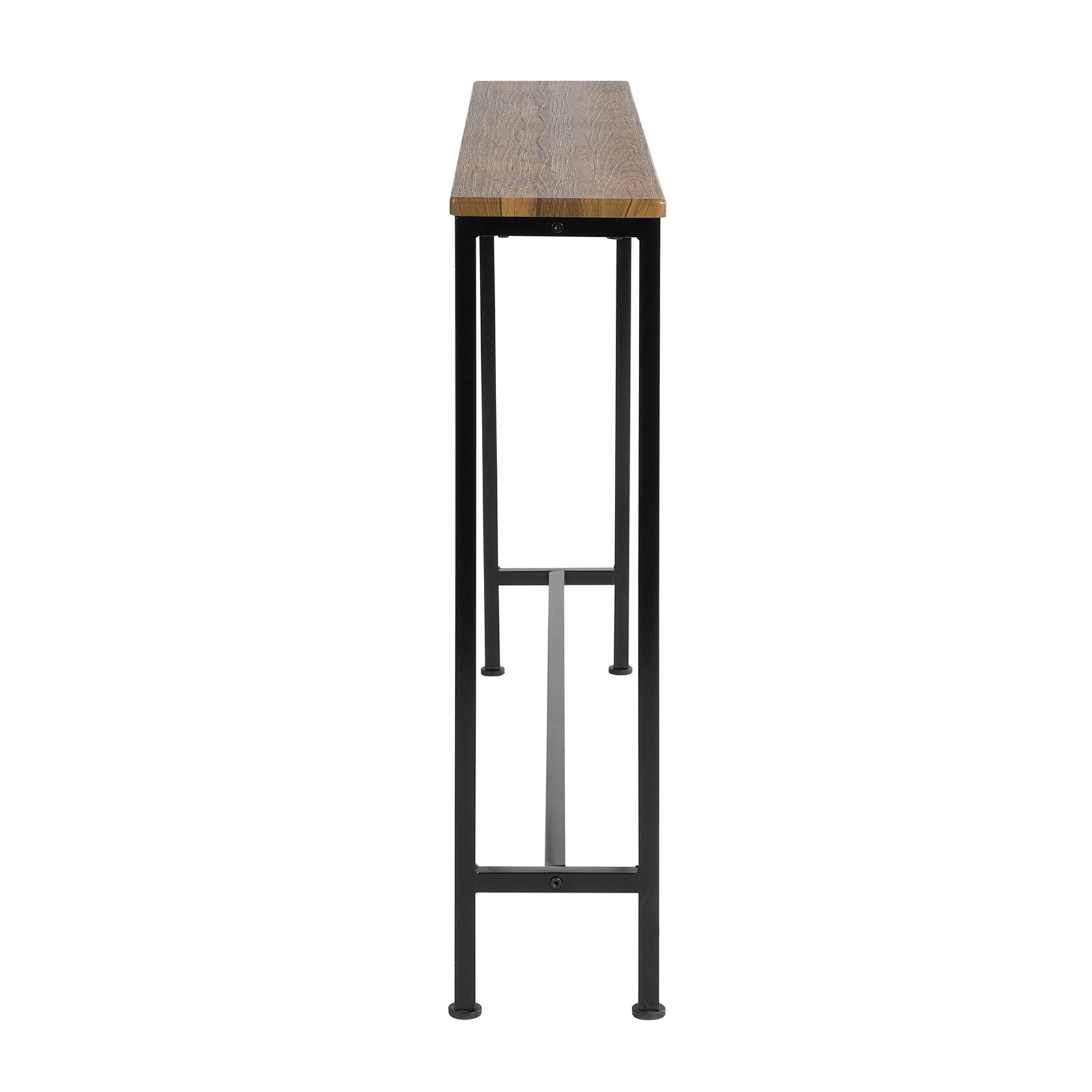 SoBuy Konsolentisch Schmal Flurtisch Vintagebraun & Schwarz 120x80x20cm FSB19-XL-N