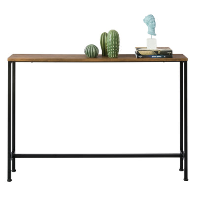 SoBuy Konsolentisch Schmal Flurtisch Vintagebraun & Schwarz 120x80x20cm FSB19-XL-N