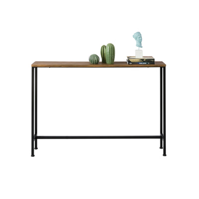 SoBuy Konsolentisch Schmal Flurtisch Vintagebraun & Schwarz 120x80x20cm FSB19-XL-N