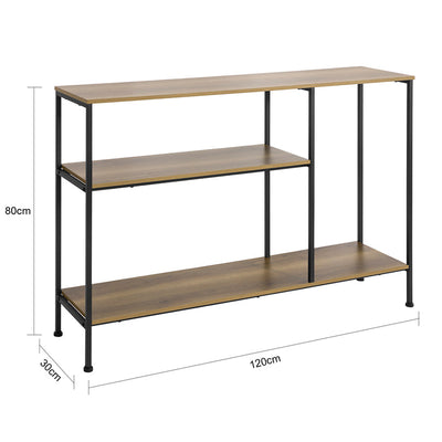 SoBuy | Consolle con 3 Ripiani | Tavolino da Ingresso | Credenza in Metallo | FSB35-PF