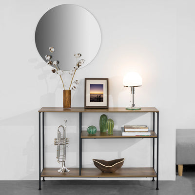 SoBuy | Consolle con 3 Ripiani | Tavolino da Ingresso | Credenza in Metallo | FSB35-PF
