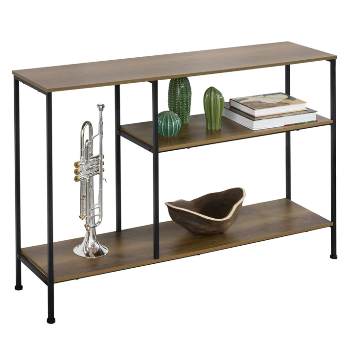 SoBuy | Consolle con 3 Ripiani | Tavolino da Ingresso | Credenza in Metallo | FSB35-PF