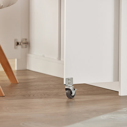 SoBuy | Buffet à portes coulissantes | Îlot de cuisine | Commode | Blanc | FSB36-WN