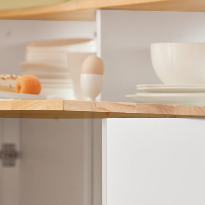 SoBuy | Buffet à portes coulissantes | Îlot de cuisine | Commode | Blanc | FSB36-WN