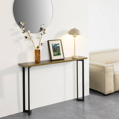 SoBuy | Consolle | Tavolo da ingresso | Tavolino d'appoggio in metallo | Credenza | FSB50-PF
