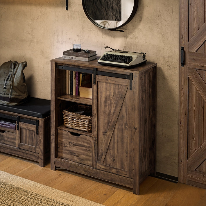 SoBuy | Credenza con anta scorrevole | Cassettiera | Scarpiera | Mobiletto per corridoio | FSB59-N
