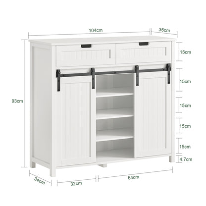SoBuy | Meuble de cuisine | Buffet | Meuble d'entrée | Commode | FSB74-W