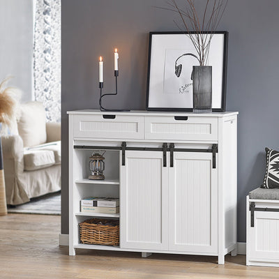 SoBuy | Credenza da Cucina | Sideboard | Mobile da Ingresso | Cassettiera | FSB74-W